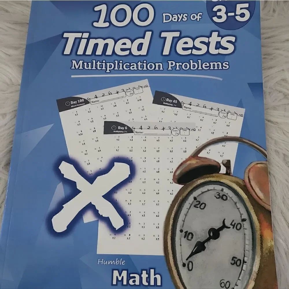Timed tests math multiplication grades 3-5